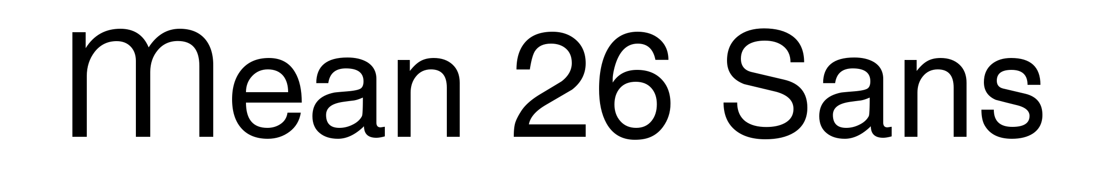 Mean 26 Sans